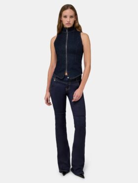 Amiri KADIN RAW DENIM FERMUARLI ÜST GİYİM