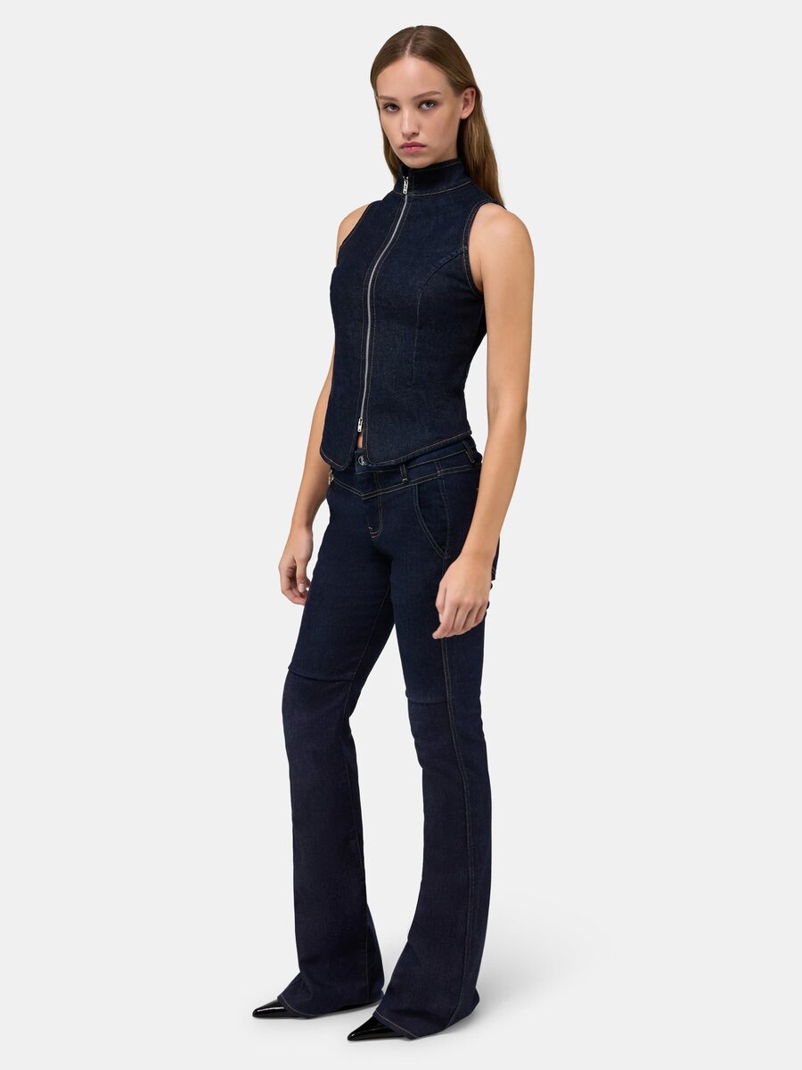 Amiri KADIN RAW DENIM FERMUARLI ÜST GİYİM
