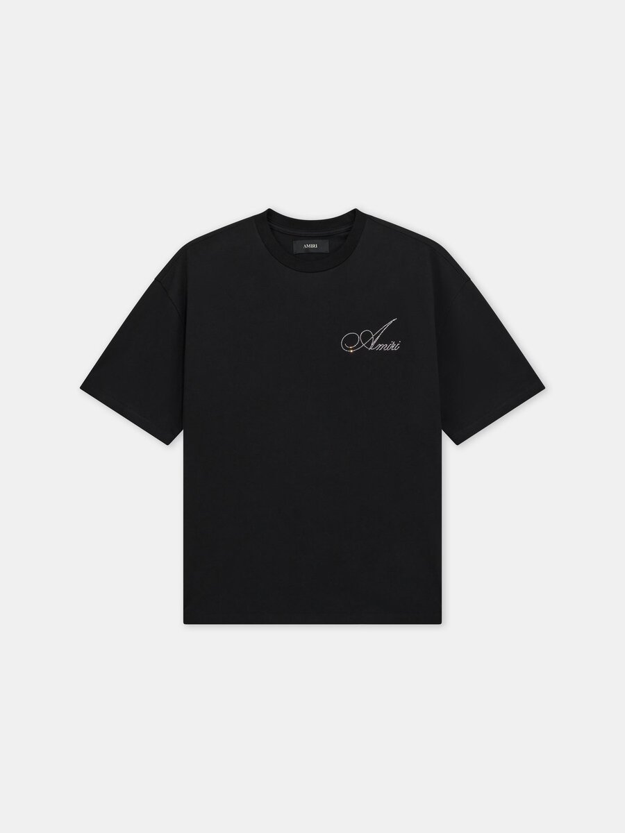 CRYSTAL AMIRI SCRIPT OVERSIZED TİŞÖRT