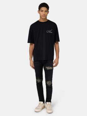 CRYSTAL AMIRI SCRIPT OVERSIZED TİŞÖRT