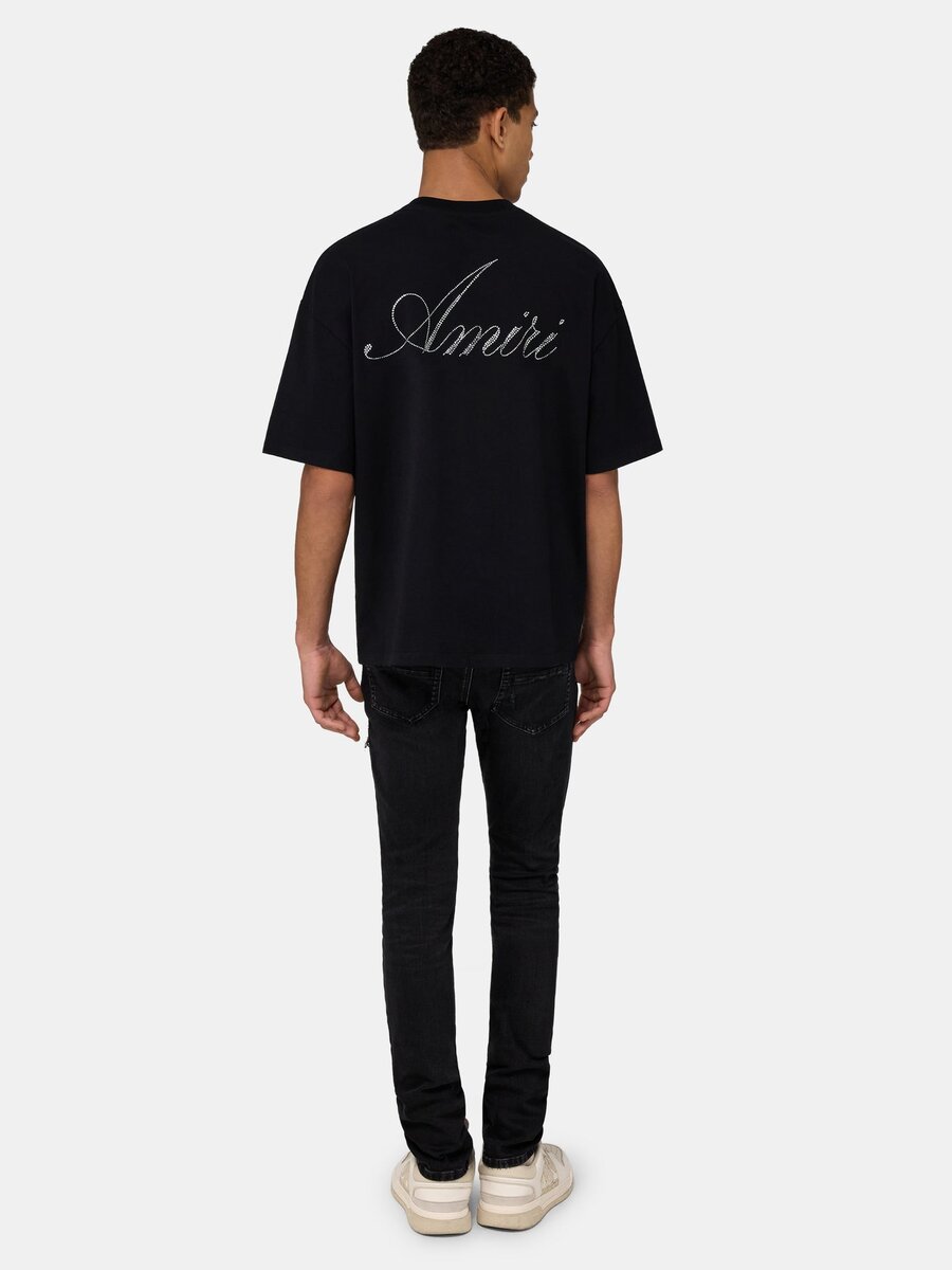 CRYSTAL AMIRI SCRIPT OVERSIZED TİŞÖRT