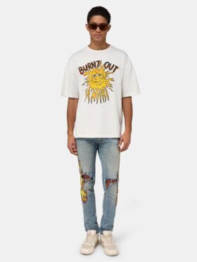 FLAMES EMB SKINNY JEAN
