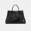 KABARTMALI TIMSAH DESENLİ HONEY 50 TOTE