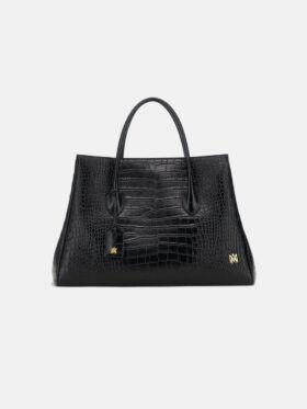 KABARTMALI TIMSAH DESENLİ HONEY 50 TOTE
