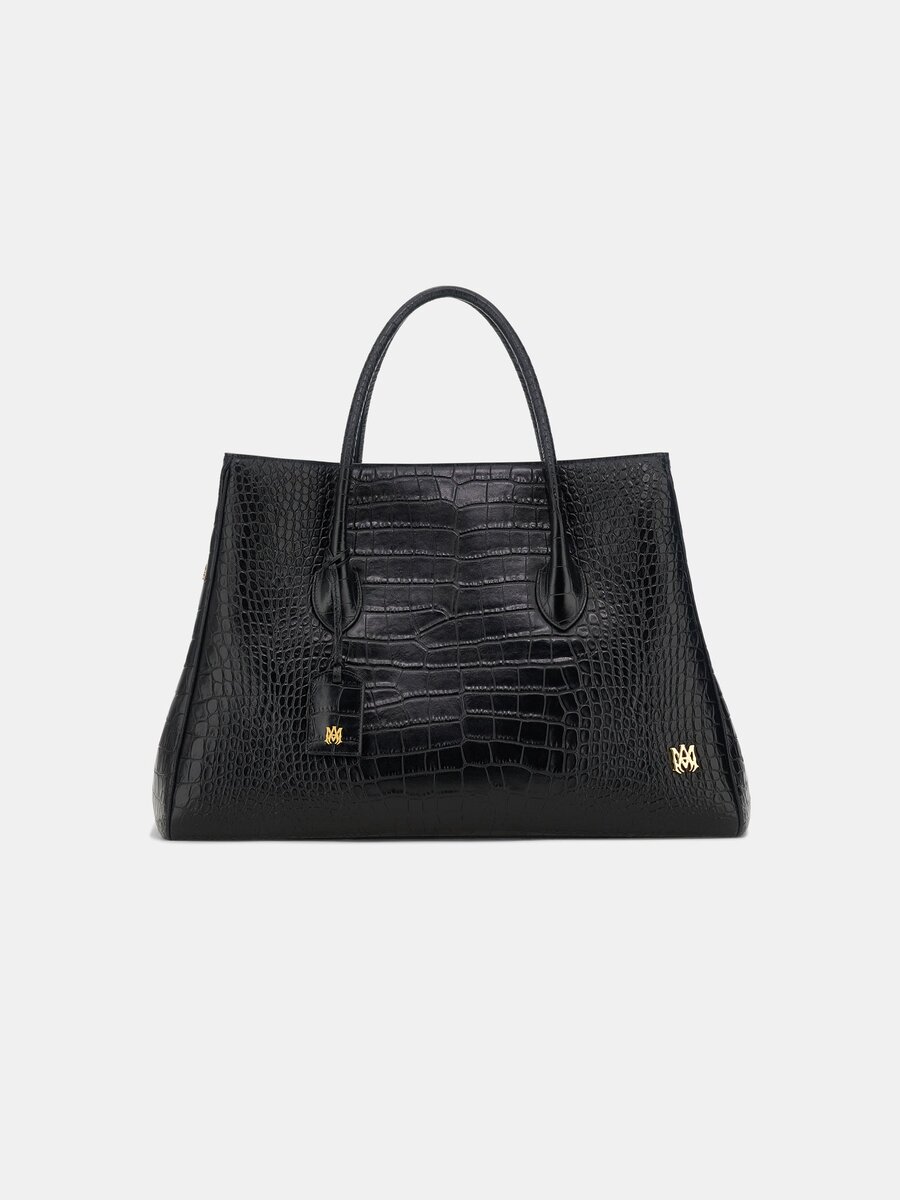 KABARTMALI TIMSAH DESENLİ HONEY 50 TOTE