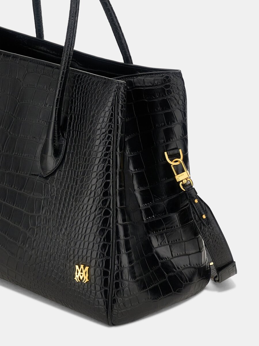 KABARTMALI TIMSAH DESENLİ HONEY 50 TOTE