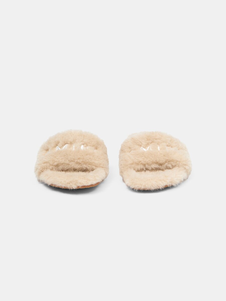 KADIN AMIRI SHEARLING SANDALET