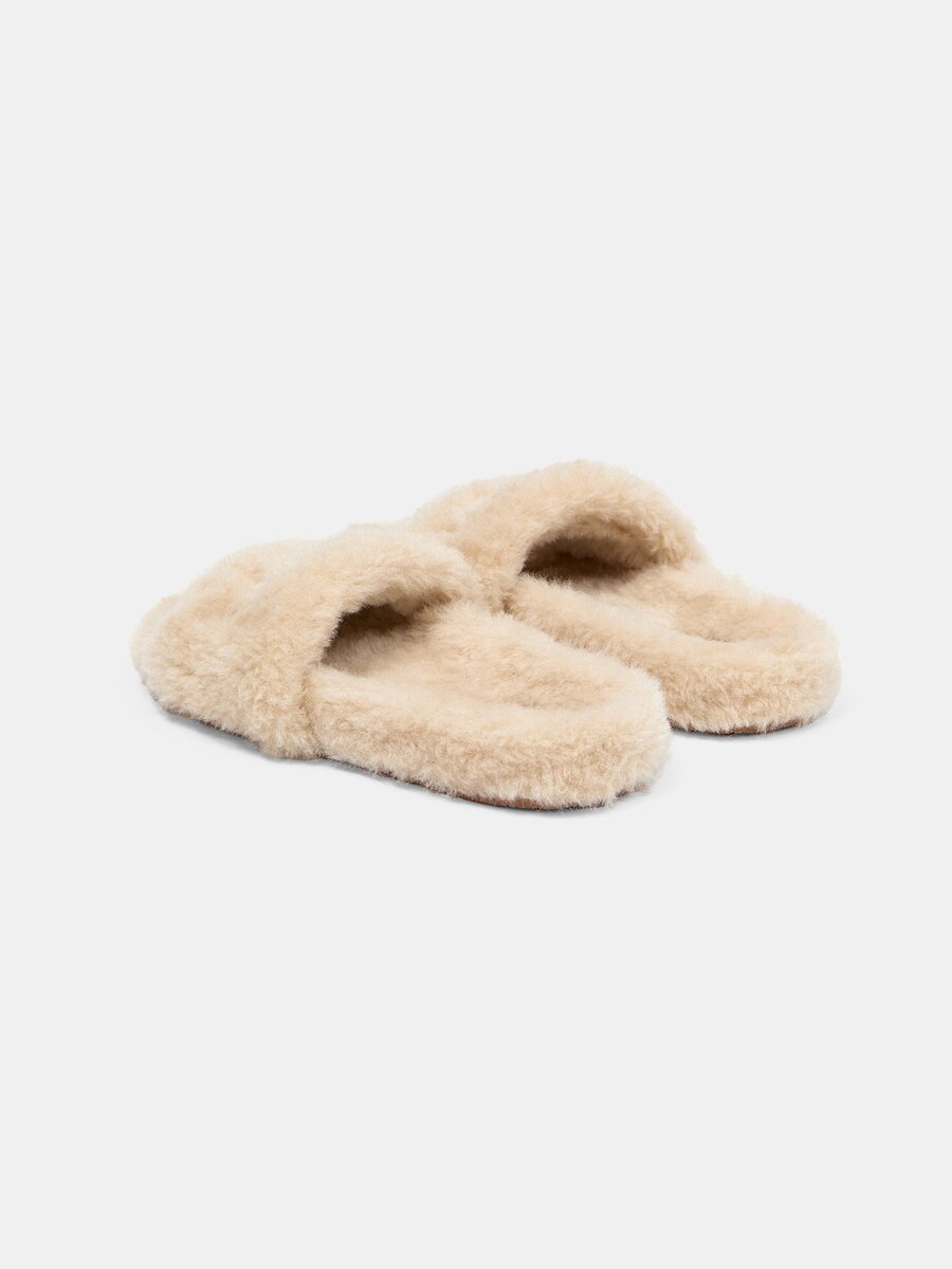KADIN AMIRI SHEARLING SANDALET