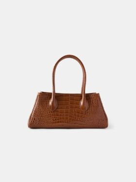 KADIN EMBOSSED CROC HONEY 40 OMUZ ÇANTASI