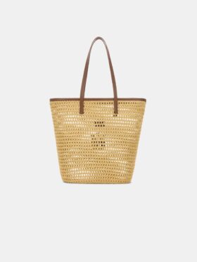KADIN MA RAFFIA TOTE ÇANTASI