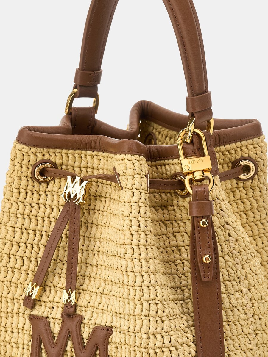 KADIN RAFFIA MICRO MA BUCKET ÇANTA