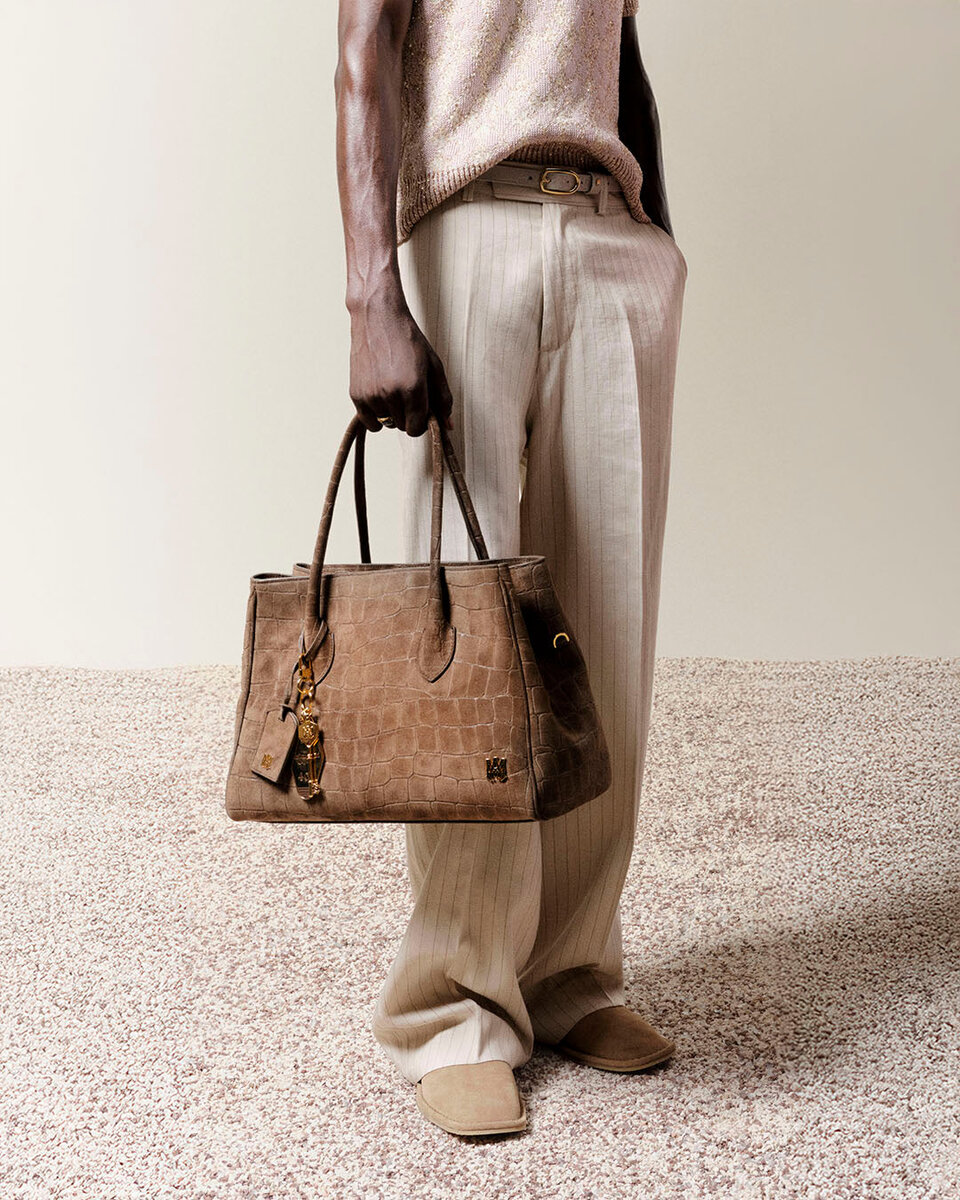 KADIN SUEDE CROC HONEY 40 TOTE