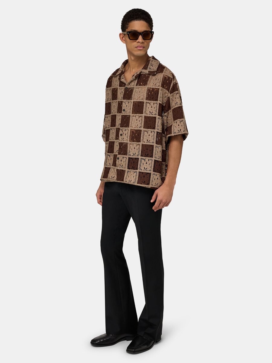MA QUAD CHECKER OVERSIZED CAMP GÖMLEK